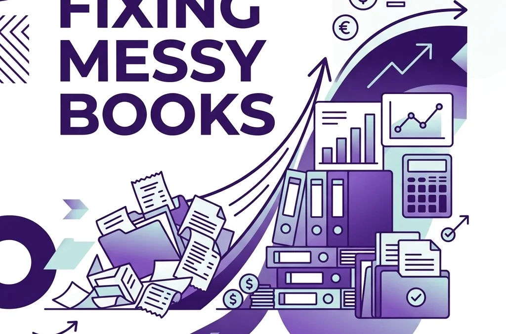 How does a bookkeeping cleanup service fix messy business records?