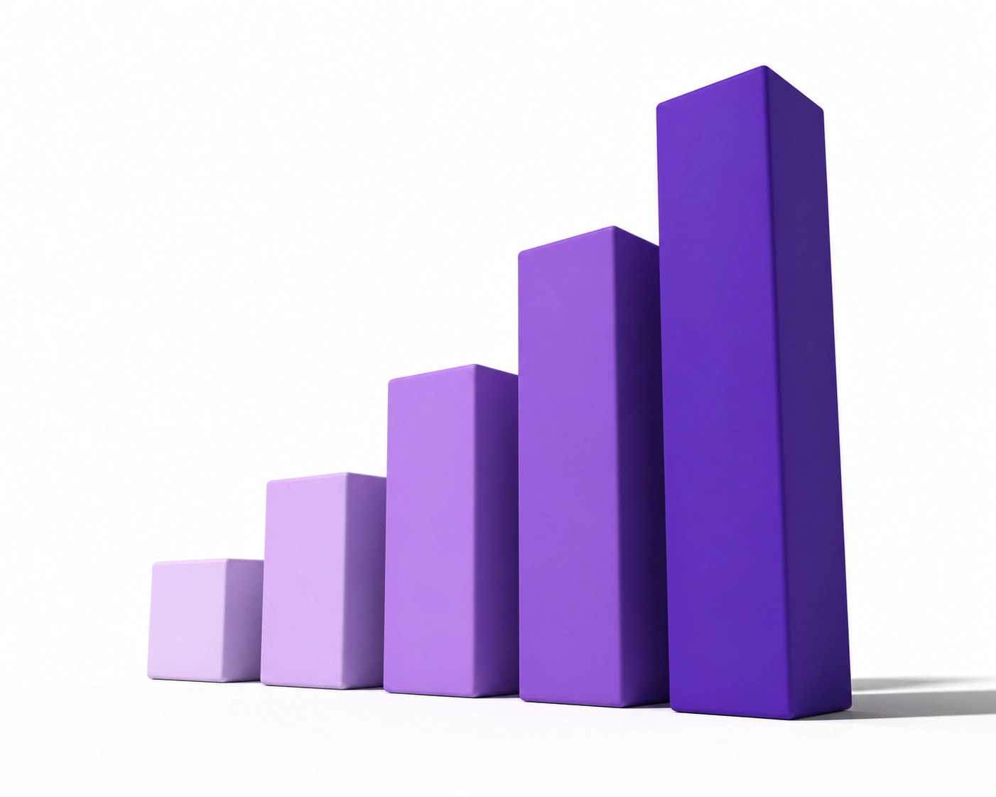 A purple bar chart showing upward growth and financial clarity through professional bookkeeping services.
