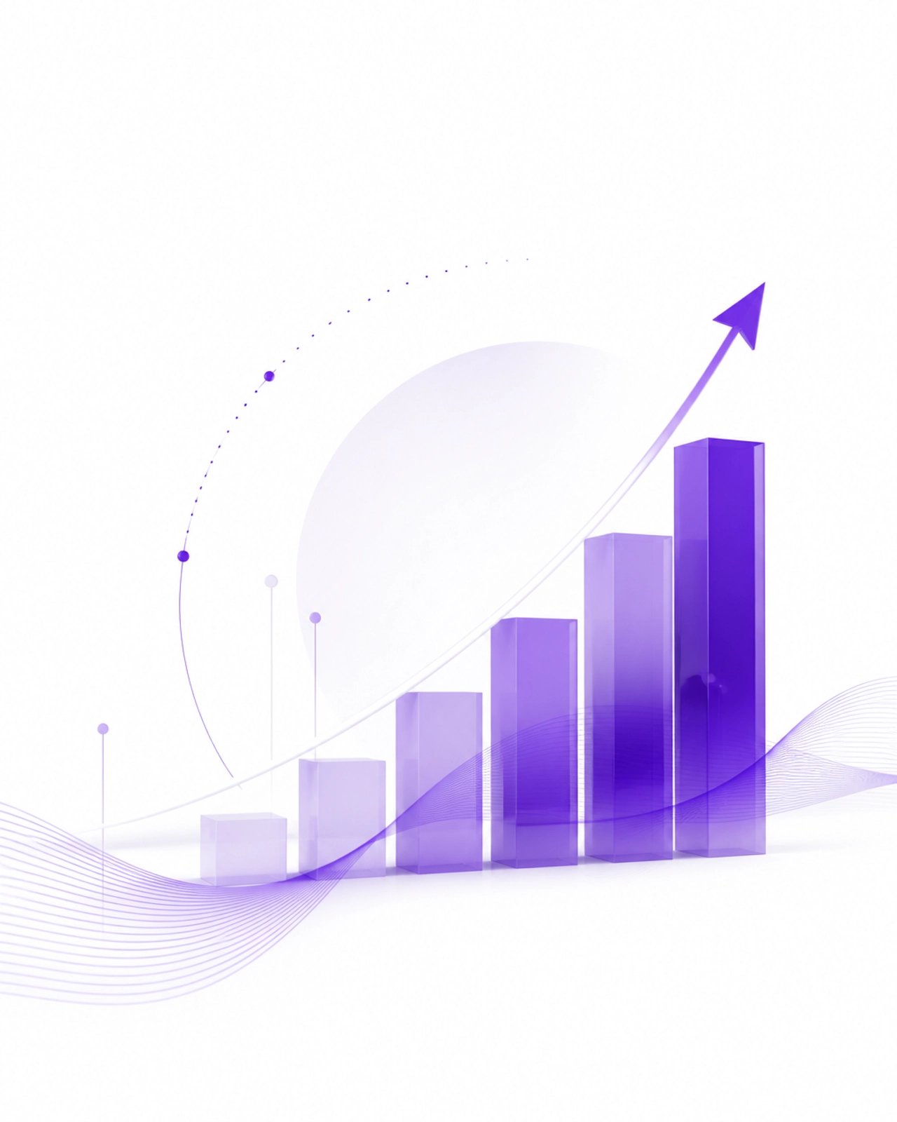 Abstract digital visualization of charts and financial growth