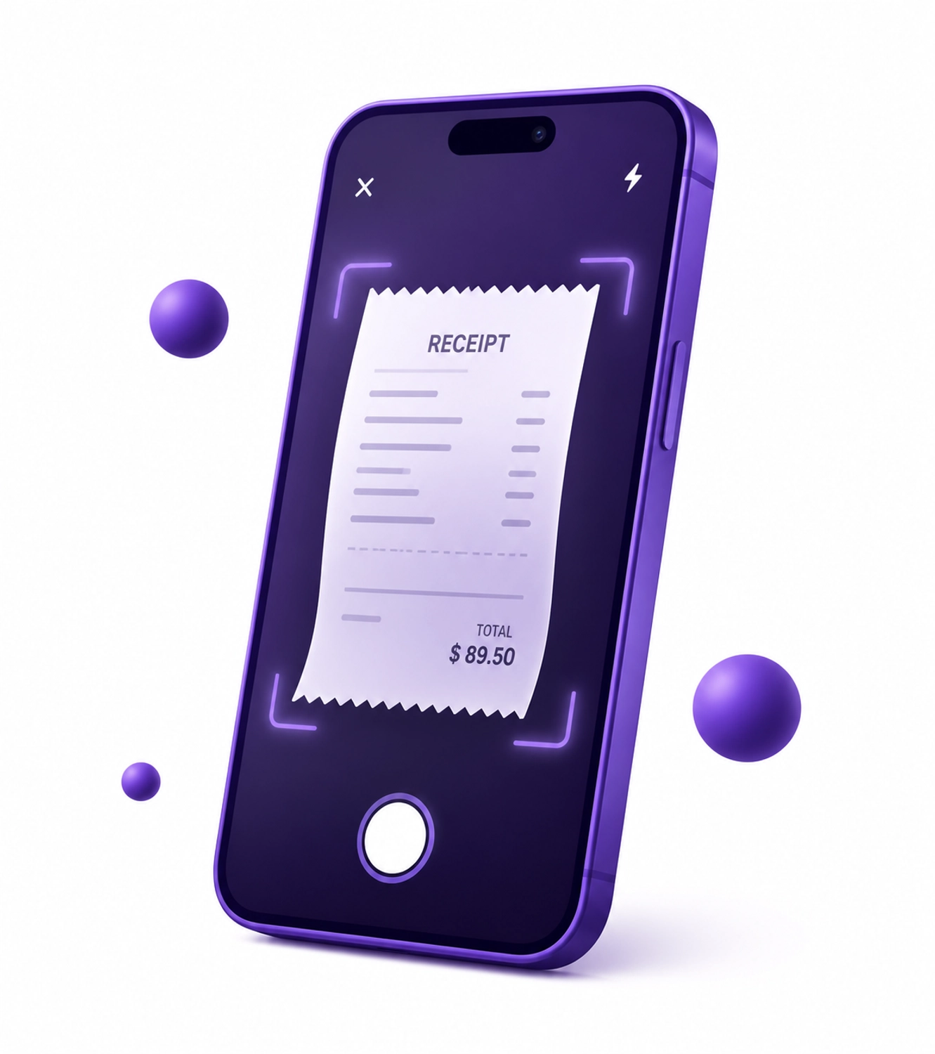 Digital receipt capture via smartphone for automated small business expense tracking and record keeping.