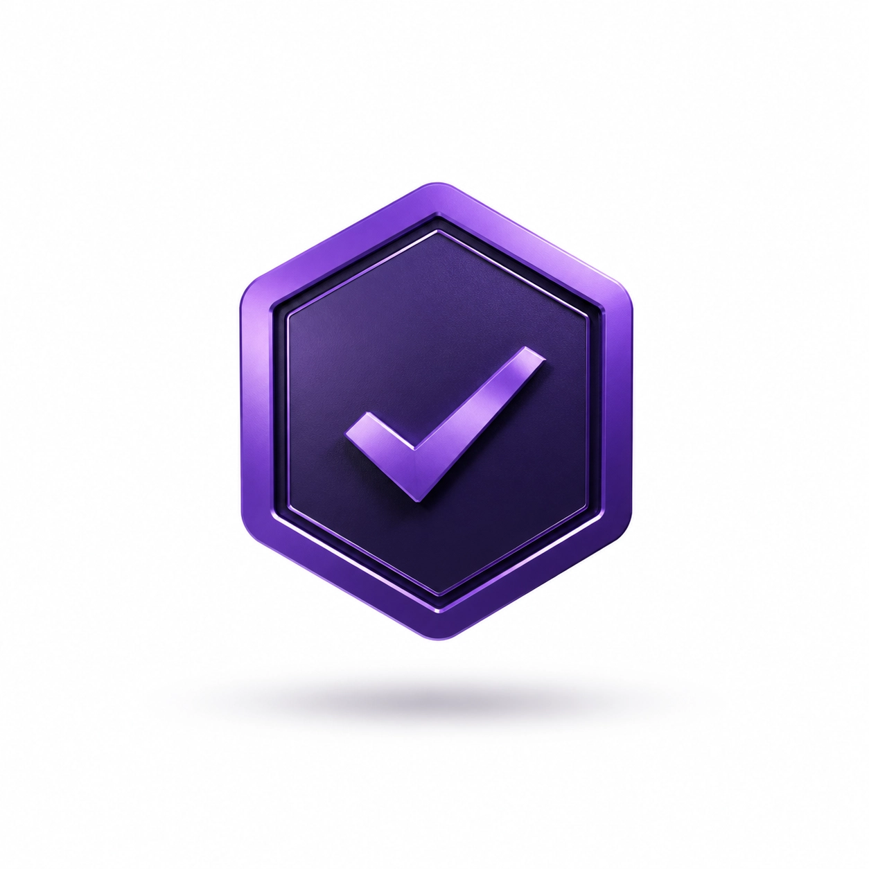 Minimalist purple certification badge representing professional bookkeeper credentials and expertise.