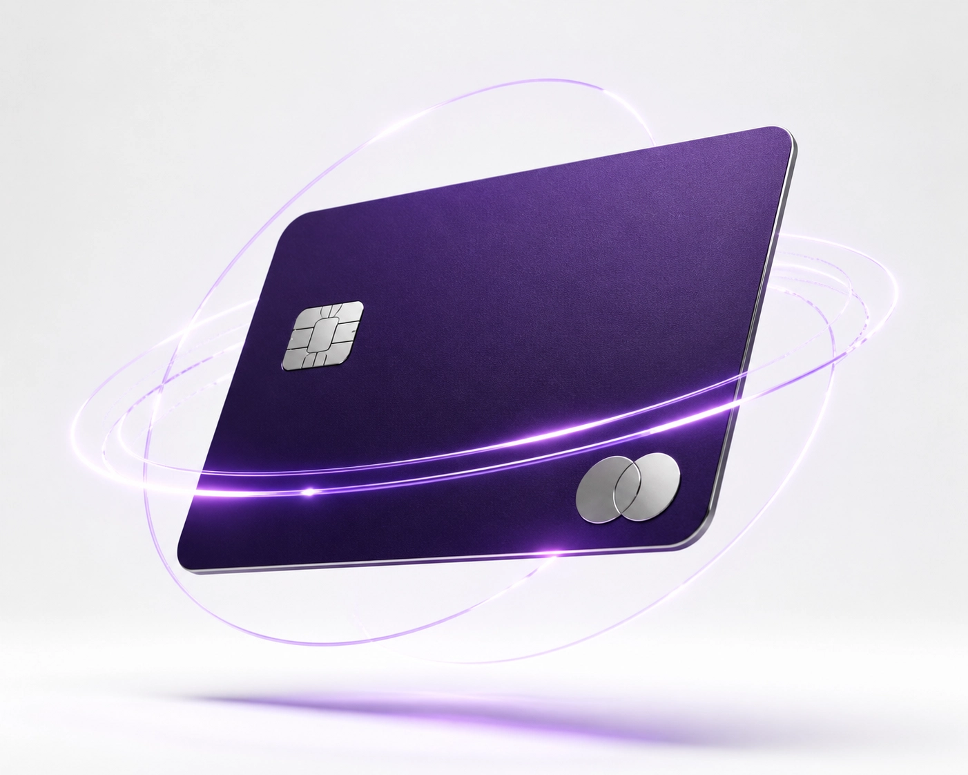 Modern corporate credit card symbolizing automated receipt-to-ledger bookkeeping processes.